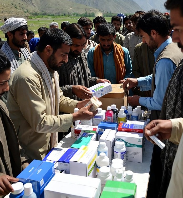 Healthcare supplies distribution Afghanistan